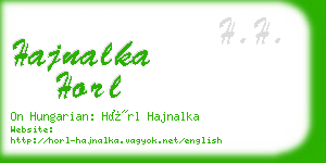 hajnalka horl business card